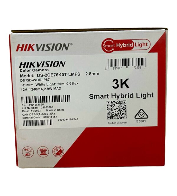 HIKVISION CAMERA HD TURRET DS-2CE76K0T-LMFS 3K 2.8MM - Imagem 2